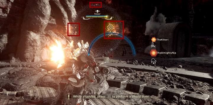 Attack red spots on the Furys black shield. If these spots are hidden, help your downed enemies. - Heart of Rage | Strongholds in Anthem - Strongholds - Anthem Guide