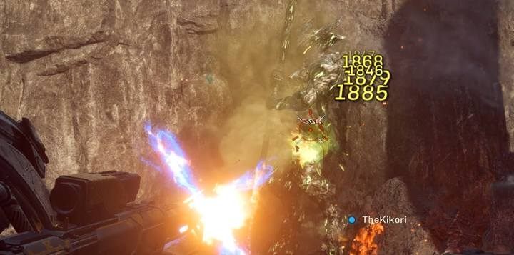 The bosss weak point is in the waist - depending on his moves, that spot is in the front, in the back or on the side - Heart of Rage | Strongholds in Anthem - Strongholds - Anthem Guide