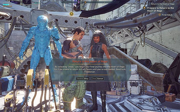 Reach the spot where you usually start an expedition - Repairs and Inspiration; Return to the Heart of Rage | Anthem walkthrough - Story missions - Anthem Guide