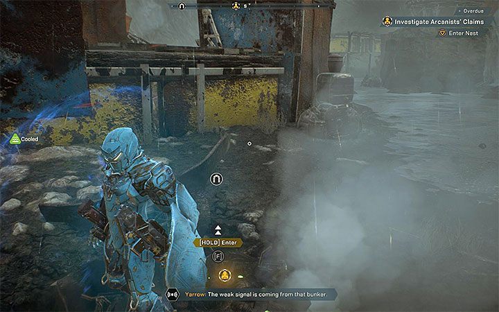 After defeating the enemies, look for a hole in the ground (see the picture above) - Freelancers | Anthem Agent Missions Walkthrough - Agent Missions - Anthem Guide