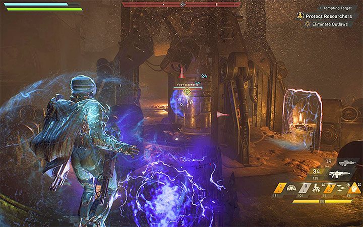 Time for another battle - you have to defeat a large group of Outlaws - Freelancers | Anthem Agent Missions Walkthrough - Agent Missions - Anthem Guide