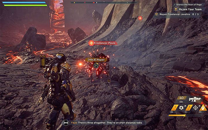 Reach the location with your companions defeated javelins - Silence the Heart of Rage | Anthem story missions walkthrough - Story missions - Anthem Guide