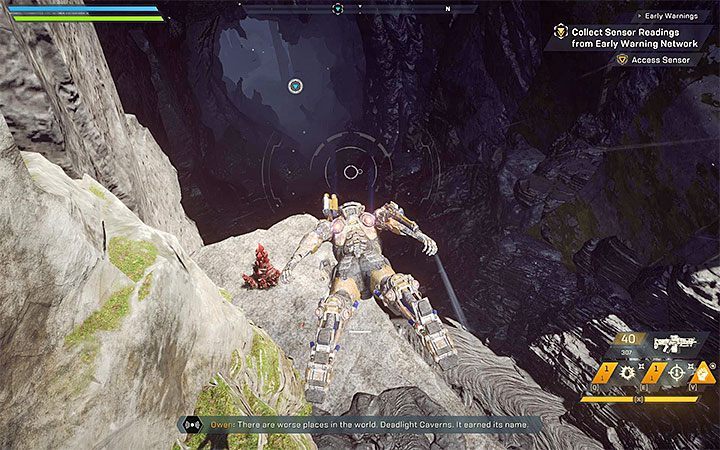 In the second tutorial mission, you can fly your javelin - Early Warnings | Anthem story missions walkthrough - Story missions - Anthem Guide