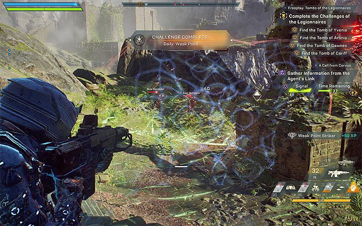 3) Defeat 15 enemies by hitting their weak spots - Tombs of the Legionnaires | Anthem story missions walkthrough - Story missions - Anthem Guide