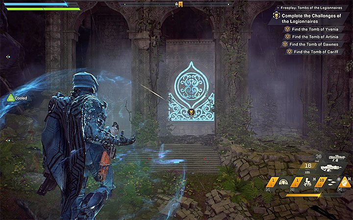 You can explore the Tombs only after you complete a related Trial (all challenges from that category) - Tombs of the Legionnaires | Anthem story missions walkthrough - Story missions - Anthem Guide