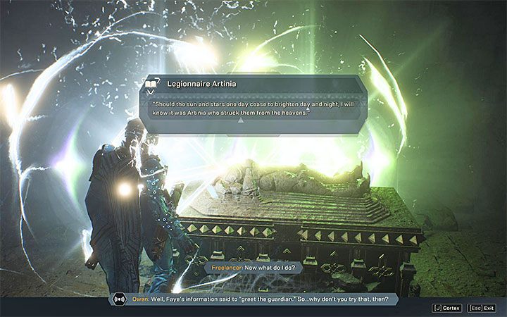 Every Tomb has the same interior - you will find an interactive sarcophagus - Tombs of the Legionnaires | Anthem story missions walkthrough - Story missions - Anthem Guide