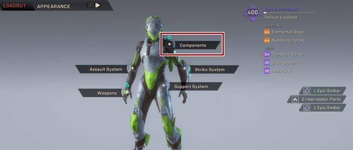 Javelins component / module field. - Reputation and factions in Anthem - Basics - Anthem Guide