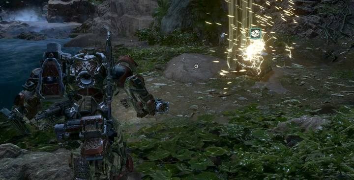 Upon gathering all the Echoes, the enemies disappear, and a loot crate will appear next to the place where you gathered all the orbs - Tyrant Mines | Strongholds in Anthem - Strongholds - Anthem Guide
