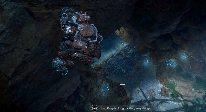 Jump down from the waterfall and swim through the underwater corridor to the next gate. - Tyrant Mines | Strongholds in Anthem - Strongholds - Anthem Guide