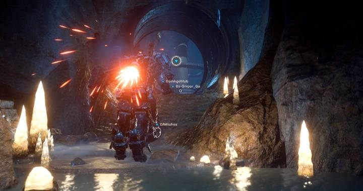 This is sometimes caused by one of the players missing - all of you have to reach the gate at the same time - Tyrant Mines | Strongholds in Anthem - Strongholds - Anthem Guide