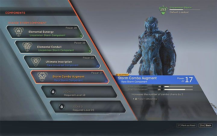Components - you should be most interested in components that increase elemental-based attack efficiency - Storm class javelin in Anthem - Javelin Classes - Anthem Guide