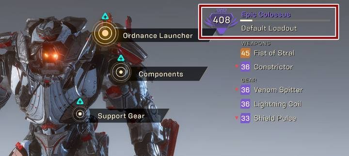 The first step to unlocking the ability to acquire orange items is to increase Javelins strength to Epic (purple) - How to get Masterwork Equipment in Anthem? - Javelin Classes - Anthem Guide