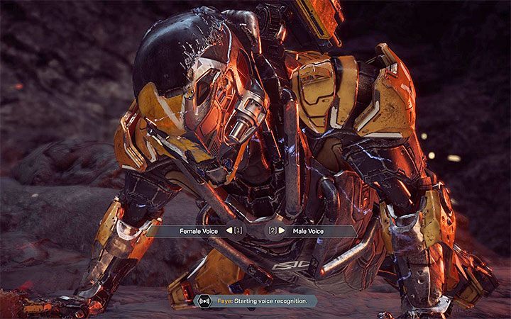 You can choose your characters gender right at the beginning of the game - during Silence the Heart of Rage main mission - How to choose your characters gender and appearance in Anehrm? - FAQ - Anthem Guide