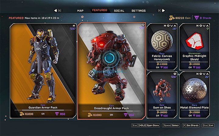 The earliest you can get them is during your first visit to Fort Tarsis - after completing Silence the Heart of Rage and Early Warnings missions - How to claim pre-order and Legion of Dawn bonuses in Anthem? - FAQ - Anthem Guide