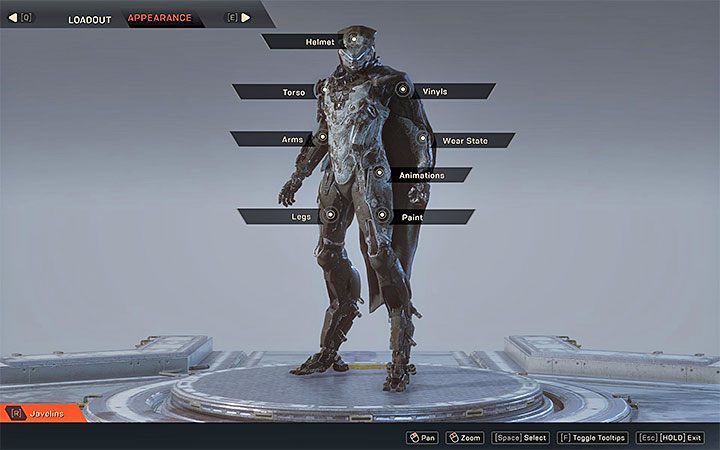 Visit the Forge to modify your Javelins appearance - Where can I change the color of my Javelin in Anthem? - FAQ - Anthem Guide