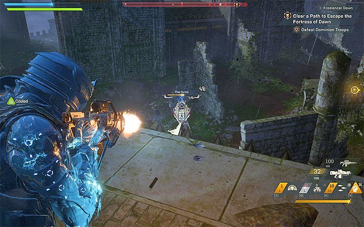 Outside, you have to defeat more Dominion soldiers - Freelancer Down | Anthem story missions walkthrough - Story missions - Anthem Guide