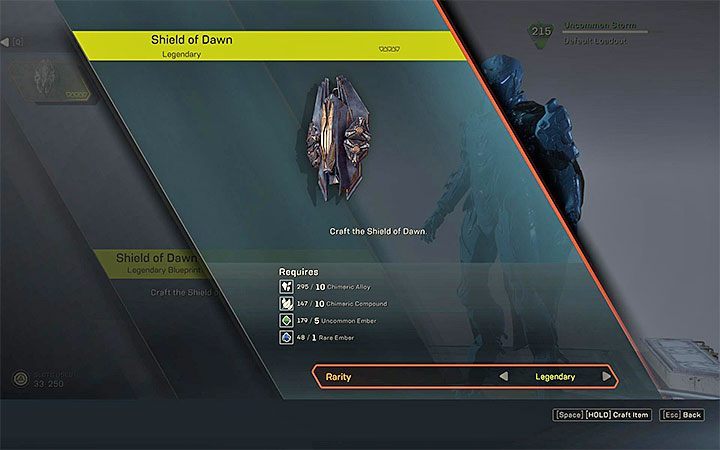 Creating the Dawn Shield requires the sacrifice of crafting materials - Crafting the Dawn Shield | Anthem story missions walkthrough - Story missions - Anthem Guide