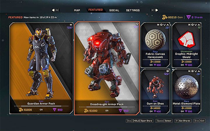 In Anthem, the microtransactions system only involves cosmetic items - Does Anthem have microtransactions? - FAQ - Anthem Guide