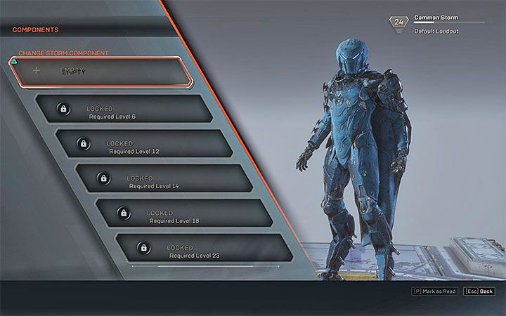 Reward: New component slot - Levelling up in Anthem - Basics - Anthem Guide