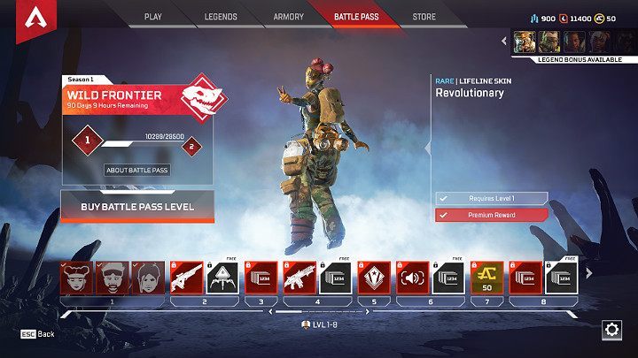 Once youve purchased your battle pass in Apex Legends, youll be able to win all the fantastic seasonal prizes - Season 1 - Wild Frontier | Apex Legends - Season in Apex Legends - Apex Legends Guide