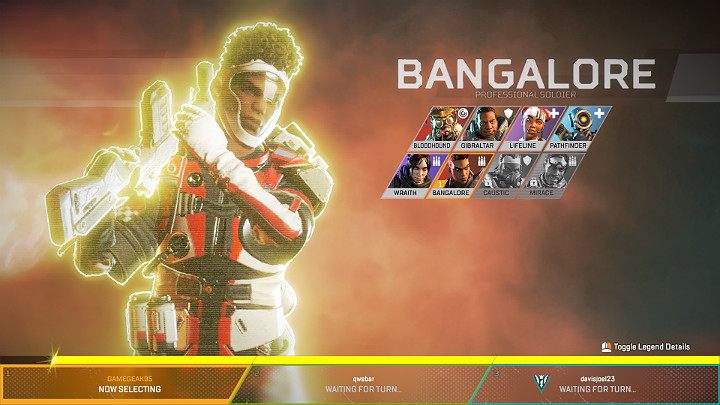 Choosing a Legend is the first stage of a match in Apex Legends - Round 1 - Beginning of the match in Apex Legends - The match and rounds - Apex Legends Guide
