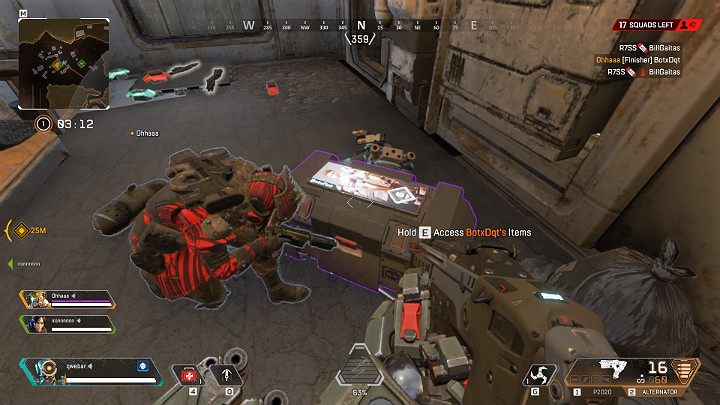 Remember to inform your squad members of the available weaponry that you wont use yourself - Round 1 - Beginning of the match in Apex Legends - The match and rounds - Apex Legends Guide