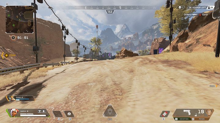 Running around open areas, such as roads or desert makes you a very easy target - Things you should NOT do in Apex Legends - Starting tips - Apex Legends Guide