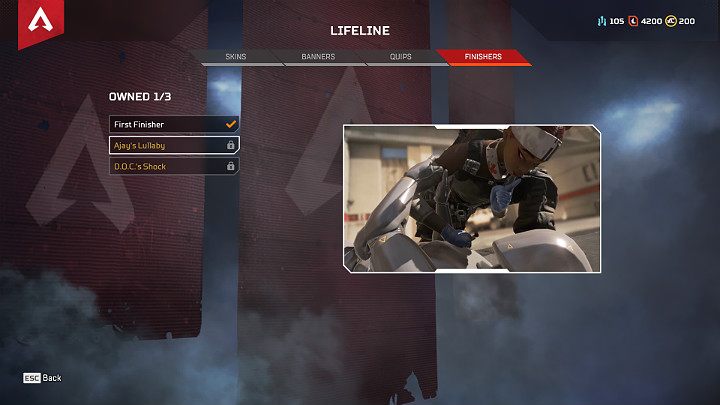 Finishers are special moves that allow you to finish your opponent - Crafting and currency in Apex Legends - Currency and Apex packs - Apex Legends Guide