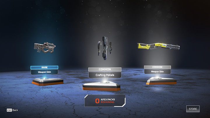 Crafting metal can only be found in special packs, known as Apex Packs - Crafting and currency in Apex Legends - Currency and Apex packs - Apex Legends Guide