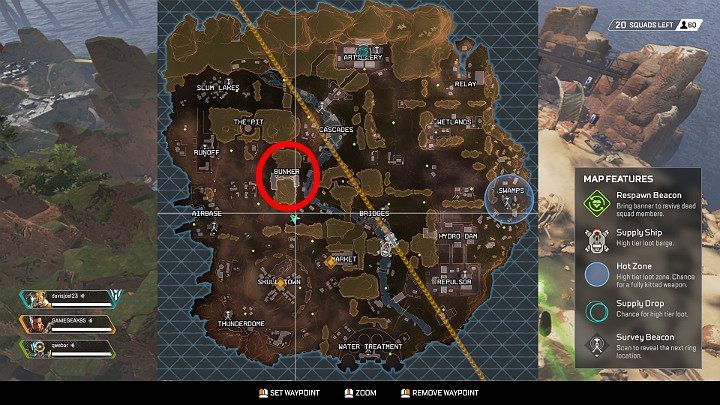 Bunker offers good loot for your team but is also a very narrow and popular location in Apex Legends - The best landing spots in Apex Legends - The match and rounds - Apex Legends Guide