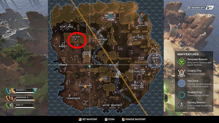 The Pit is a good landing spot where you can find good gear - The best landing spots in Apex Legends - The match and rounds - Apex Legends Guide