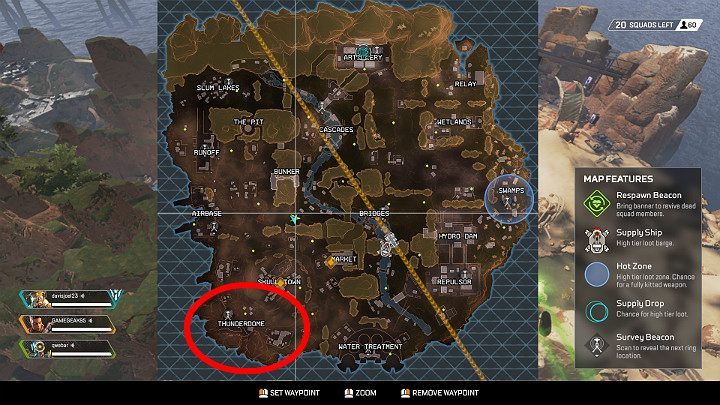 Thunderdome is similar to the Airbase - this location is also farther away from others, and it isnt that popular among the players - The best landing spots in Apex Legends - The match and rounds - Apex Legends Guide