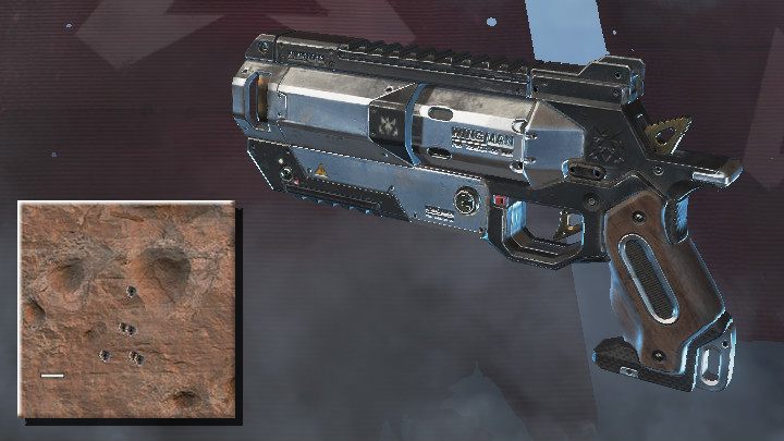 The screenshot above shows the spray pattern for Wingman (medium range) - Pistols in Apex Legends - Weapons - Apex Legends Guide