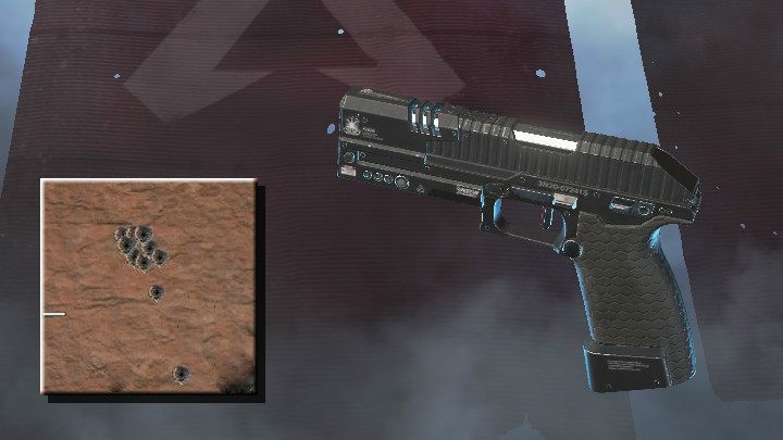 The screenshot above shows the spray pattern of P2020 (medium distance) - Pistols in Apex Legends - Weapons - Apex Legends Guide