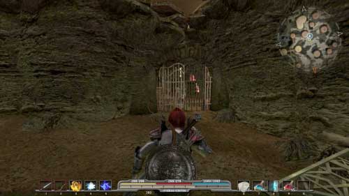 After conversation with Lee in quest Stone of Progress move to Lorik (M4, 2) who is standing behind the gate (picture above) - Four Old Stones - p. 1 - Walkthrough - Arcania: Fall of Setarrif - Game Guide and Walkthrough