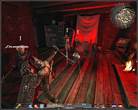 This building is located on the higher town level (M3B, 4) and you will have to use stairs to get to the door #1 - Quests - p. 1 | North Stewark Side Quests - North Stewark - Arcania: Gothic 4 Game Guide