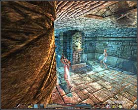 As you have probably noticed, some fireballs are flying here so you have to stay near the wall #1 - Quests - p. 3 | The Lost Temple Main Quests - The Lost Temple - Arcania: Gothic 4 Game Guide