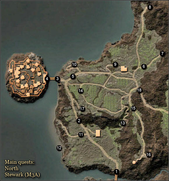 1 - Maps | North Stewark Main Quests - North Stewark - Arcania: Gothic 4 Game Guide