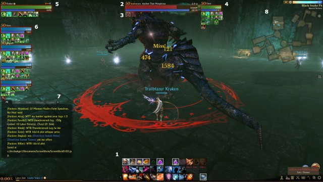 The game interface. - 3. Combat - ArcheAge - Game Guide and Walkthrough