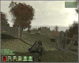 After conquering first village you'll meet 2 guys in white car [1] - Campaign - Mission 9 - Badlands - Campaign - ArmA II - Game Guide and Walkthrough