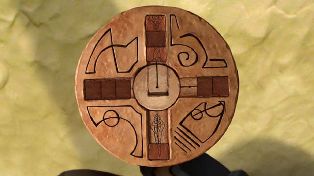 When right arm is empty, move two blocking squares from the bottom to the right arm - Get inside the tower - Second tower - Armikrog - Game Guide and Walkthrough