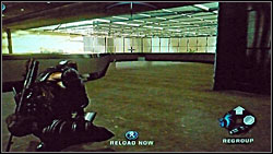 Before you jump on the lifts roof, move forward, to the end of the balcony - Intelligence cases | Walkthrough - Walkthrough - Army of Two Game Guide & Walkthrough