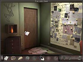 She tries to smash it with the monkey wrench, but it needs to be reassembled first (left click on it in the inventory) After four hits the wall will crumble - Paris, France, April 15-17, 2008 - Marc Taine's Apartment - April 15-17, 2008 - Art of Murder: Hunt For The Puppeteer - Game Guide and Walkthrough