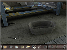 Raul asks Nicole to bring him the tire spoon and the wheel - Azarra, Spain, April 18, 2008 - Workshop; fountain; antique shop - April 18, 2008 - Art of Murder: Hunt For The Puppeteer - Game Guide and Walkthrough