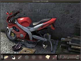 Time to prepare the motorcycle for the journey (closeup) - Azarra, Spain, April 18, 2008 - Antique shop - April 18, 2008 - Art of Murder: Hunt For The Puppeteer - Game Guide and Walkthrough