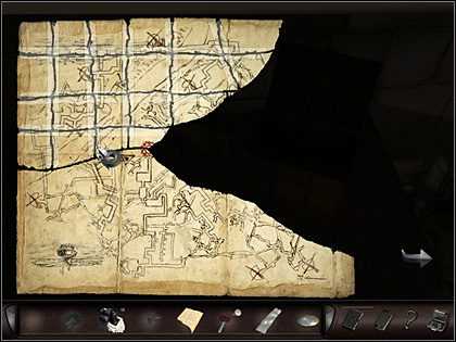 She places it next to the first piece (click on one of the pieces while holding the other) and takes a close look at them (right click) trying to make them match (you move the pieces with LMB and rotate them with RMB) - Marseilles, France, April 19, 2008 - Louis Carnots mansion - April 19, 2008 - Art of Murder: Hunt For The Puppeteer - Game Guide and Walkthrough