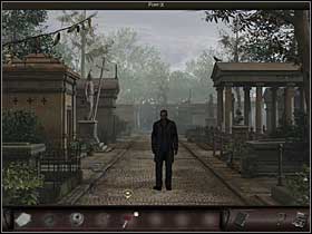 She listens to the discussion to learn that in order to get to the treasure one also need a dagger and a key hidden in the casket she took from Jacks apartment - Paris, France, April 23, 2008 - Montmartre Cemetery - April 23, 2008 - Art of Murder: Hunt For The Puppeteer - Game Guide and Walkthrough