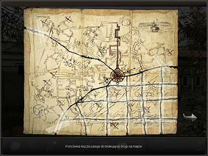 Now Nicole turns the key along its head (right click on the key) until it gets to the top position, setting the first part of the path (Nicole will comment on that) - Paris, France, April 23, 2008 - Montmartre Cemetery - part 1 - April 23, 2008 - Art of Murder: Hunt For The Puppeteer - Game Guide and Walkthrough