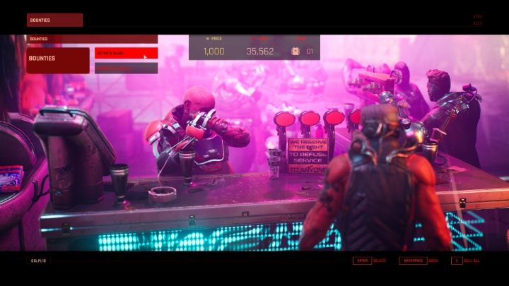 In the bounties window, you can choose which one you want to sell - each bounty is worth 1,000 credits - The Ascent: Bounties - where to sell? - FAQ - The Ascent Guide