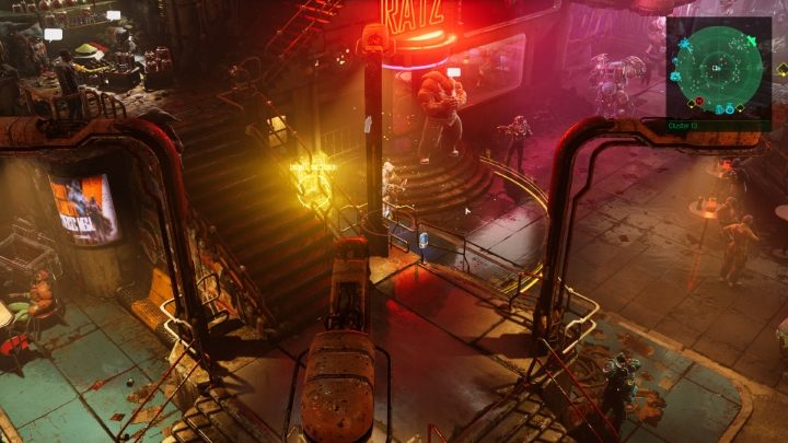 When you press the hacking button, a circle will appear around the character - everything within it will be hacked (provided the object can be hacked, and the cyberdeck is at the appropriate level) - The Ascent: Hacking - Basics - The Ascent Guide